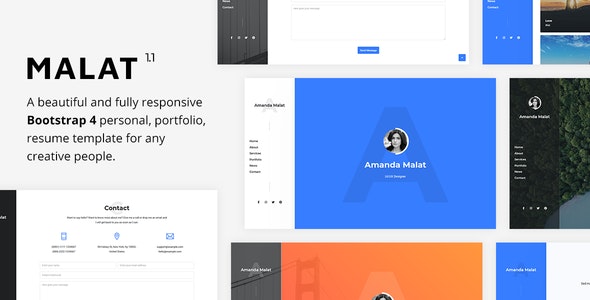 Malat v1.2.0 - Responsive Personal / Portfolio / Resume Template