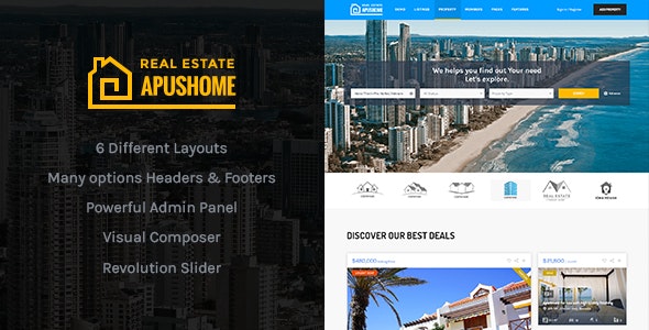 ApusHome v1.7.9 - Real Estate WordPress Theme