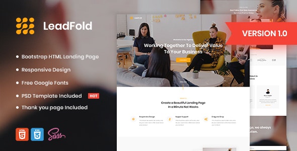 LeadFold v1.0 - Lead Generation HTML Landing Page Template