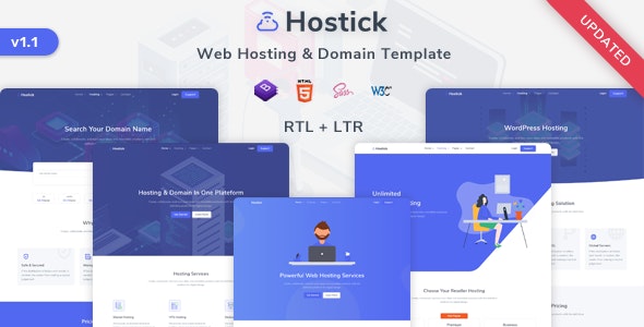 Hostick v1.1 - Web Hosting, Web Server & Domain HTML5 Template
