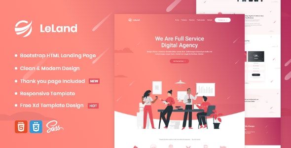 LeLand v1.0 - Isometric Business HTML Landing Page