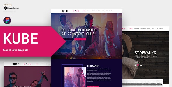 Download Kube v1.0 – Music, Band, Dj Figma Template | Free Nulled Scripts