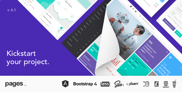 Pages v4.0.0 - Admin Dashboard Template with Angular 6, Bootstrap 4 & HTML