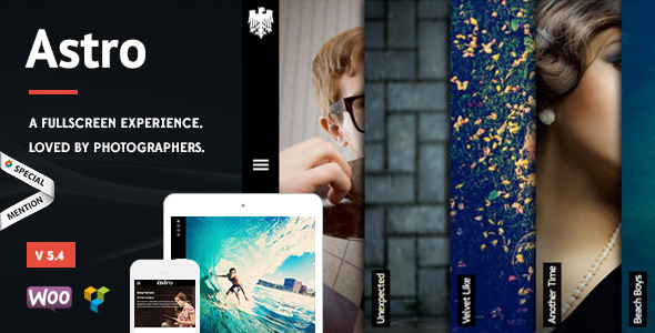 Astro v5.4 - Showcase/Photography Wordpress Theme