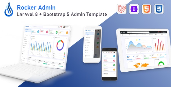 Download Rocker v1.0 – Laravel 8 + Bootstrap 5 Admin Template | Free Nulled Scripts