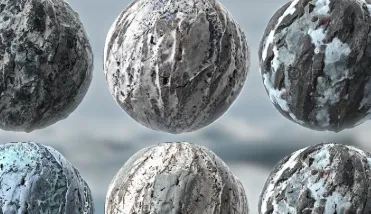 Download ArtStation – Winter Snow Ice Glacier PBR Material Pack