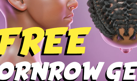 Download Blender – Procedural Cornrow Hair Generator Addon FREE 2024