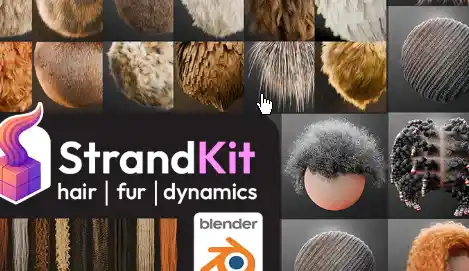 Download Blender StrandKit v1.5.1 Complete Hair System Crack