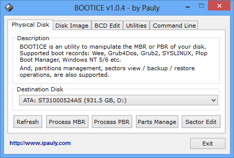 Download Bootice 1.3.4 + x64 Latest Download