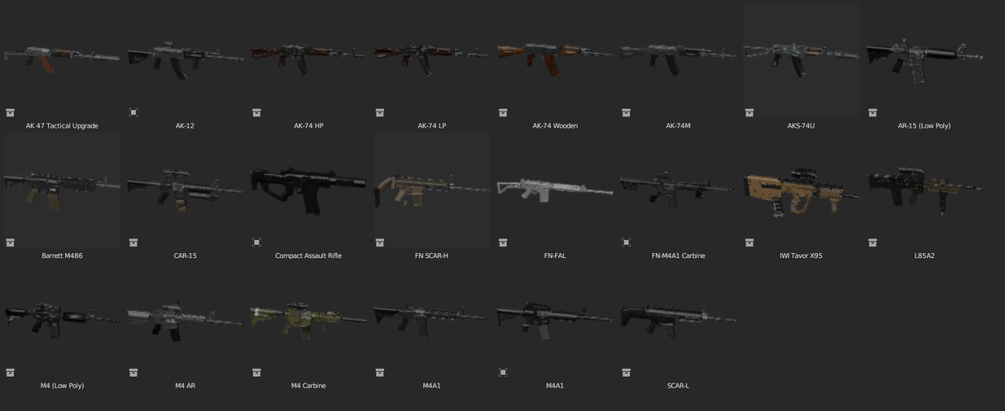 Download Assault Rifles Pack Blender Asset Library Crack Full