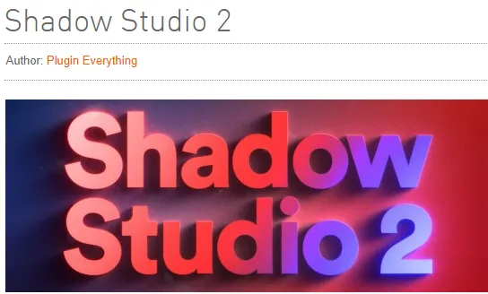 Download Shadow Studio 3 v1.1.0 (aescripts) Crack November 2025