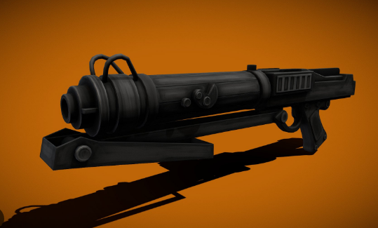 Download SketchFab Clone Wars DC-15S Blaster Carbine Model