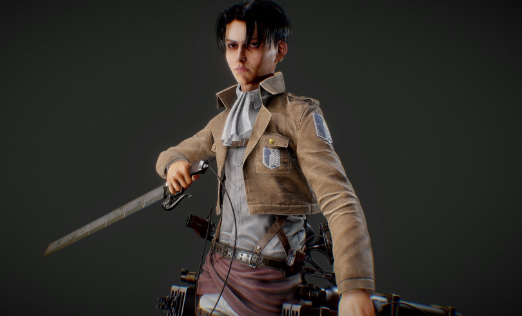 Download SketchFab Levi Ackerman Model Ripped