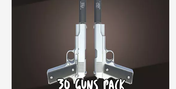 Download Unity 3D 30 Guns Pack v1.1 Asset Crack