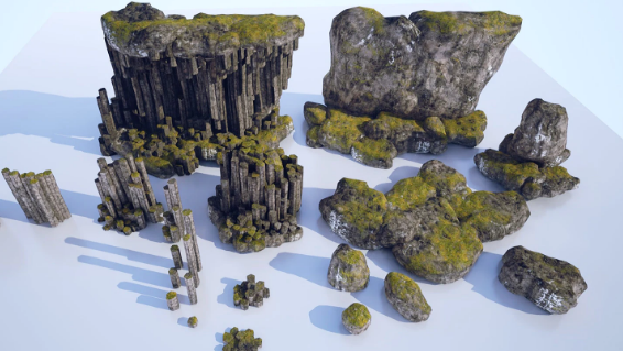Download Unreal Engine 5 – Basalt Columns and Rocks 21 Types Crack