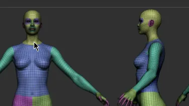 Download Zbrush – Average Body Lowpoly Basemesh Set FBX OBJ