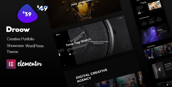 Droow v1.2.0 - Ajax Portfolio WordPress Theme