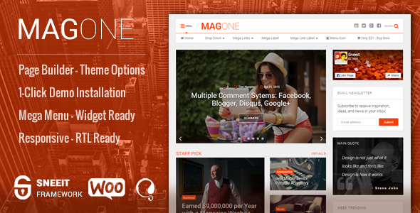 MagOne v6.2 - Newspaper & Magazine WordPress Theme