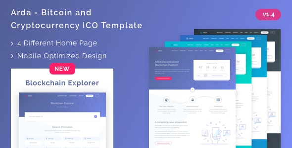 Arda v1.4 - Bitcoin and Cryptocurrency ICO HTML Template