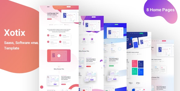 Xotix v1.0 - Software & Saas Landing Page Template
