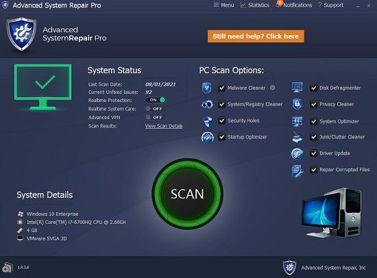 Download Advanced System Repair Pro 2.0.1 Portable