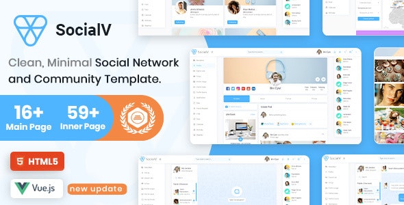 SocialV v2.0 - Vue Js, HTML Social Network & Community Admin Template