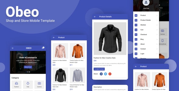 Obeo v1.0 - Shop and Store Mobile Template