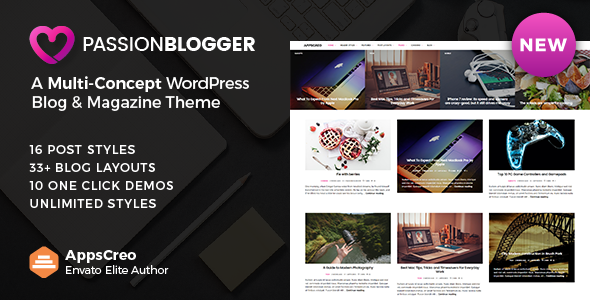 Passion Blogger v1.5 - A Responsive WordPress Theme