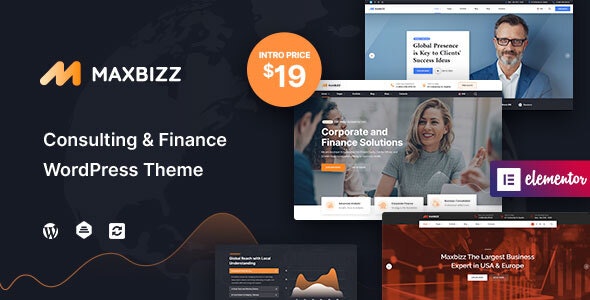 Maxbizz v1.0 - Consulting & Financial Elementor WordPress Theme
