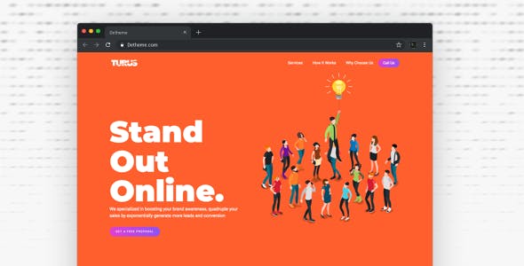 Turus v1.0 - Digital Marketing Agency One-Page HTML Templates