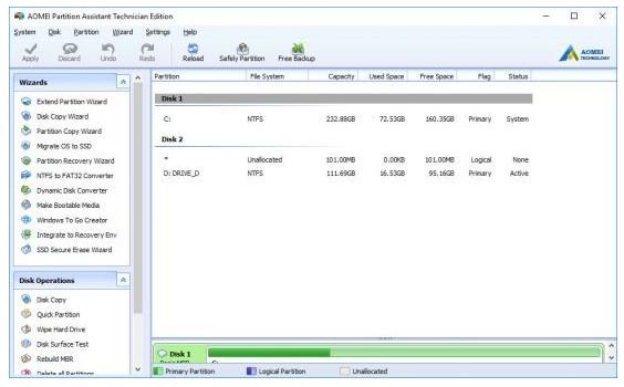 Download AOMEI Partition Assistant Unlimited Edition 10.9 Multilingual Portable
