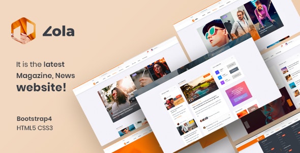 Zola v1.0 - Magazine News HTML5 Template