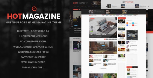 Hotmagazine v1.0 - News & Magazine HTML Template