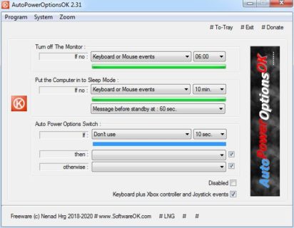 Download AutoPowerOptionsOK v6.29 Portable