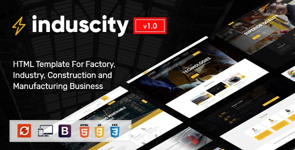 Induscity v1.0 - Industry and Construction HTML Template