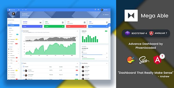 Mega Able v1.2 - Bootstrap 4 & Angular 7 Admin Dashboard Template
