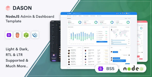 Dason v1.0 - Nodejs Admin & Dashboard Template