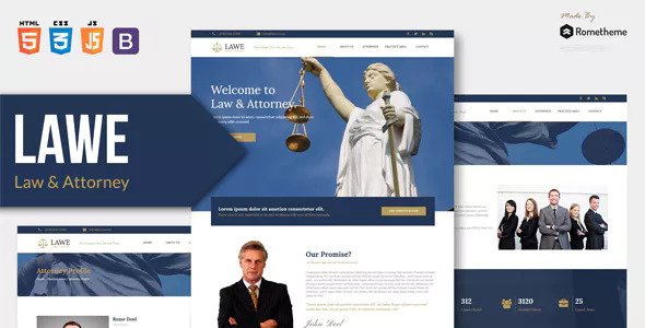 LAWE v1.0 - Lawyer and Attorney HTML Template