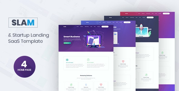 Slam v1.0 - Startup and SaaS Template