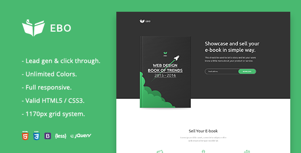 Download Ebo – Ebook Landing Page HTML Template | Free Nulled Scripts