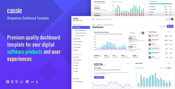 Cassie 1.0 - Responsive Dashboard and Admin HTML5 Template