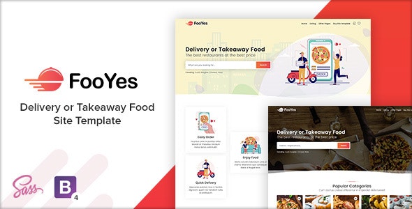 FooYes v1.0 - Delivery or Takeaway Food Site Template