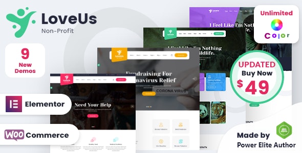 Loveus v2.0 - NonProfit Charity WordPress Theme