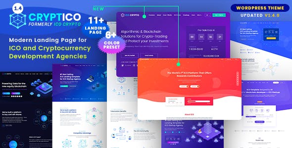 Cryptico v1.4.6 - ICO Crypto Landing & Cryptocurrency Theme