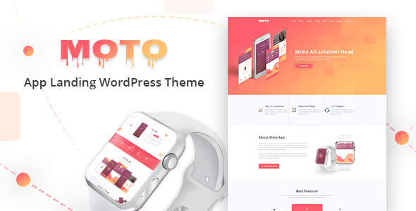 Moto v1.1.2 - WordPress Landing Page Theme