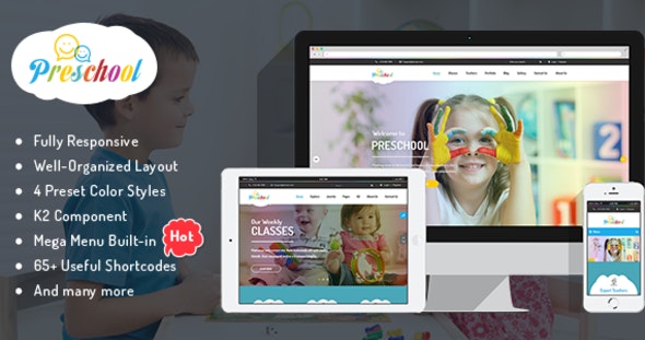 Preschool v3.9.6 - Children Education Joomla Template for Kindergarten, Child Care Centers