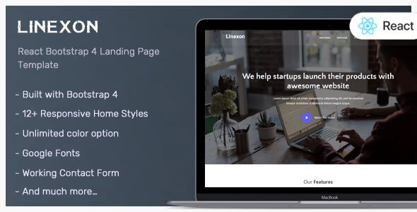Linexon v1.0 - React Landing Page Template