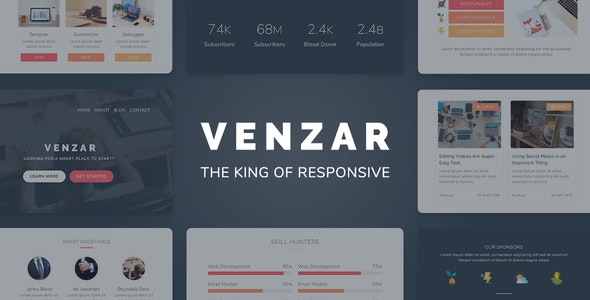 Venzar v1.0.0 - Responsive Clean Email Template