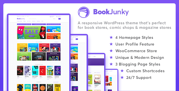 BookJunky 1.0.6 - WooCommerce Book Store for WordPress