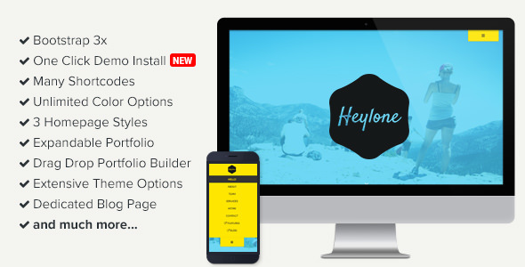 Heylone v1.7 - One Page Parallax WordPress Theme